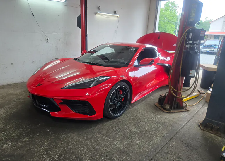 2021 Chevrolet Corvette at Wrenches for an oil service