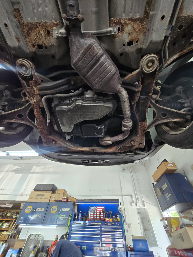 Underbody corrosion found during the failed safety inspection