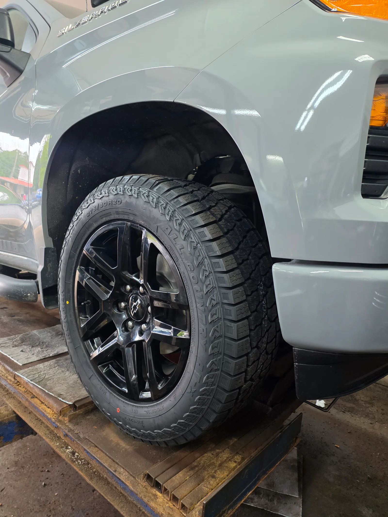 2024 Chevrolet Silverado during front brake and tire service